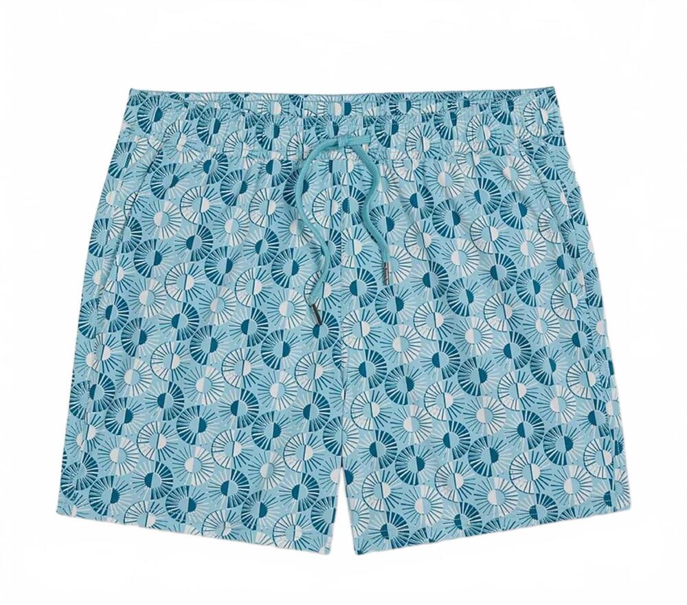 NEW FAIR HARBOR men's bungalow trunk in navy sea tiles